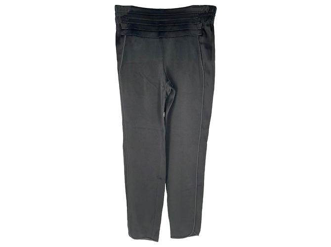 Alexander Wang Hose mit elastischem Bund aus schwarzem Satin