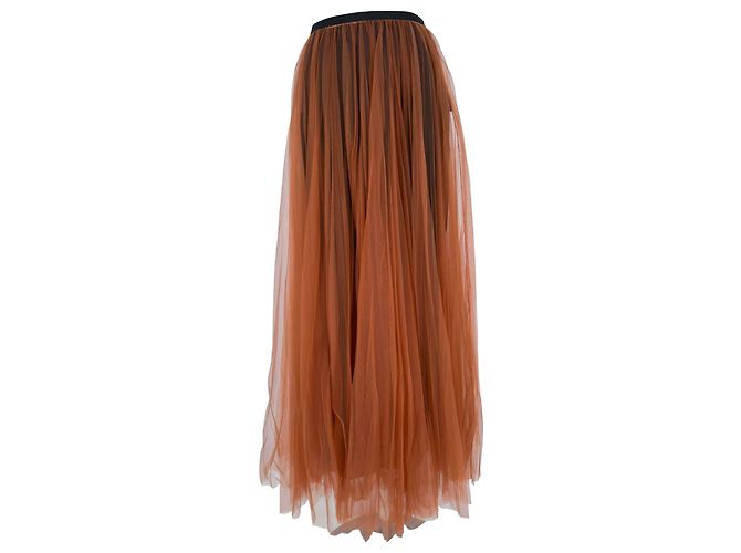 Marni Maxi-Tüllrock aus braunem Polyester