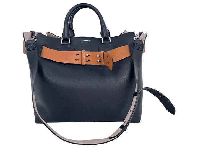 Burberry Medium Marais Gürteltasche aus schwarzem Leder