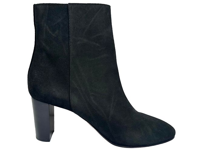 Bottines à talons hauts Chloé à double boucle en daim noir