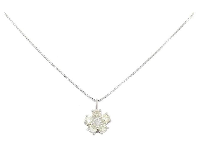 Autre Marque Collar de diamantes Pt900/Pt850 Plata