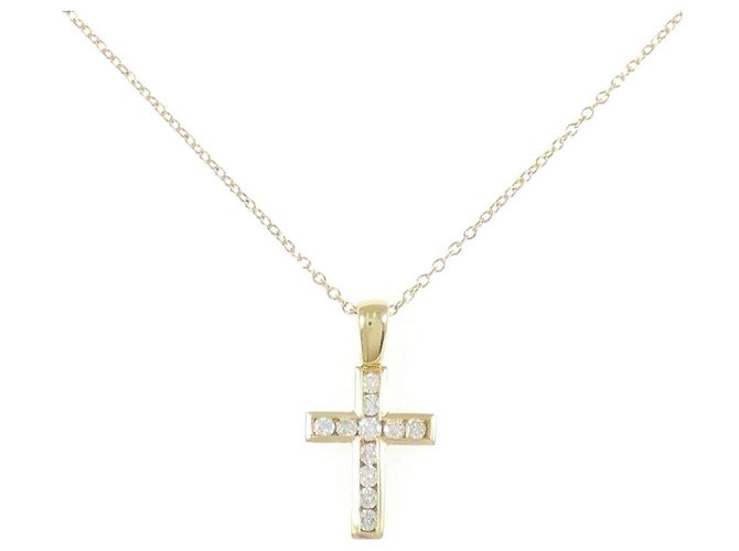 Autre Marque Collana Croce Diamanti Au750 D'oro