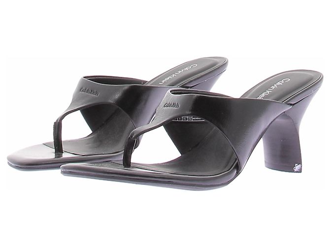 Calvin Klein "Elisa" Leder-Sandalen Schwarz