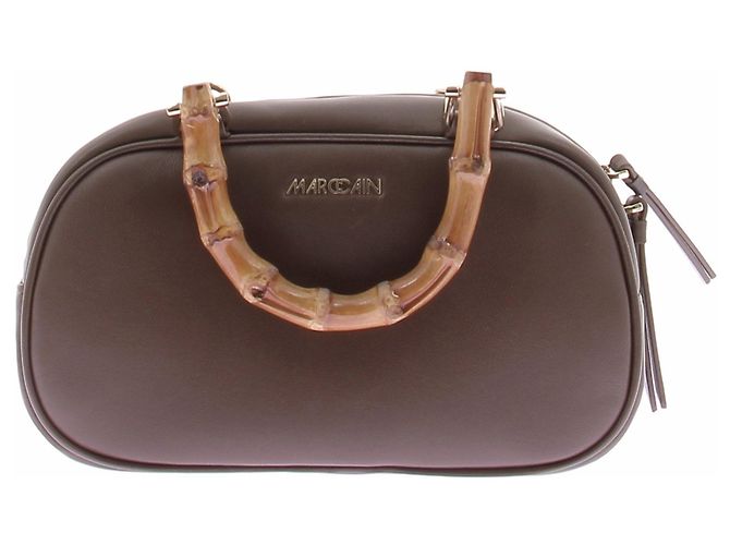 Marc Cain Mini borsa bowling in pelle Marrone