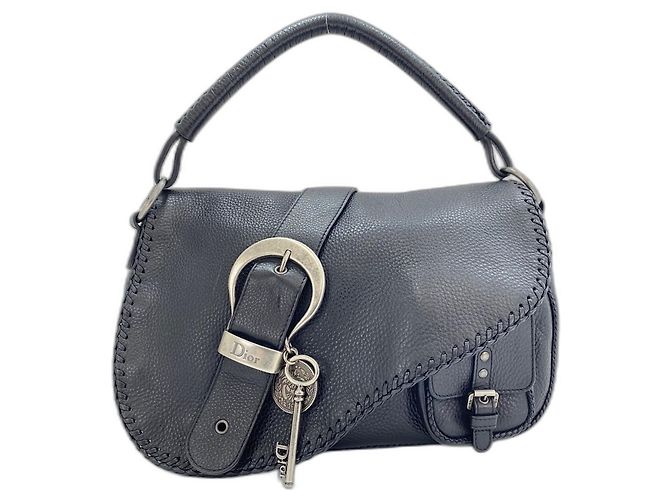 Borsa a tracolla Christian Dior Gaucho, Black Nero