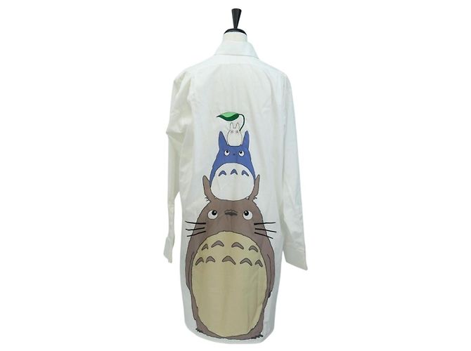 LOEWE Studio Ghibli Mi Vecino Totoro Camisa Algodón 34 Auth 167541SM Blanco