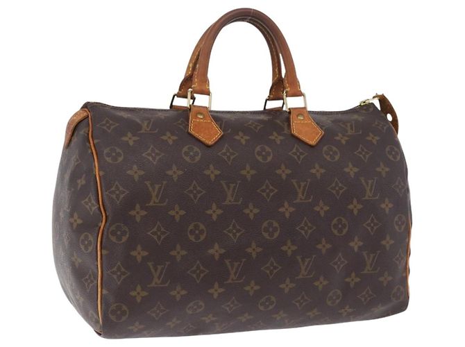 Bolsa de mão LOUIS VUITTON Monogram Speedy 35 M41524 LV Auth BA15156 Monograma