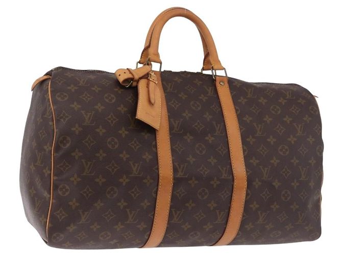 LOUIS VUITTON Monogram Keepall 50 Boston Bag M41426 LV Auth 194908V Monograma