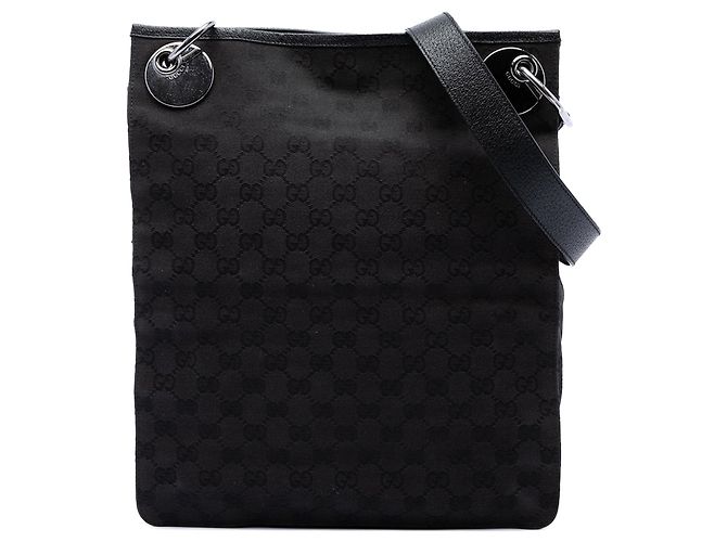 Borsa a tracolla Gucci GG Canvas Eclipse nera Nero