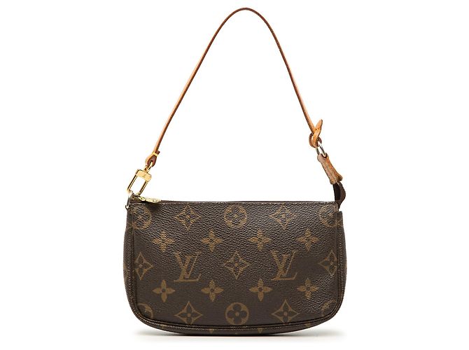Borsa a mano Louis Vuitton Monogram Mini Pochette Accessoires Marrone