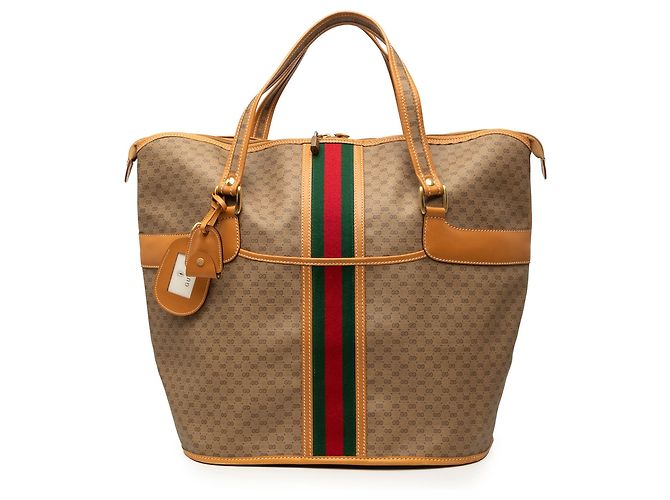 Tote Gucci Micro GG Supreme Web Marrone