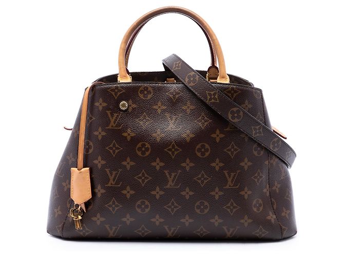 Borsa Satchel Louis Vuitton Monogram Montaigne BB Marrone