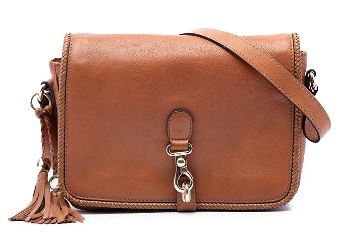 Borsa a tracolla Marrakech Gucci in vitello marrone