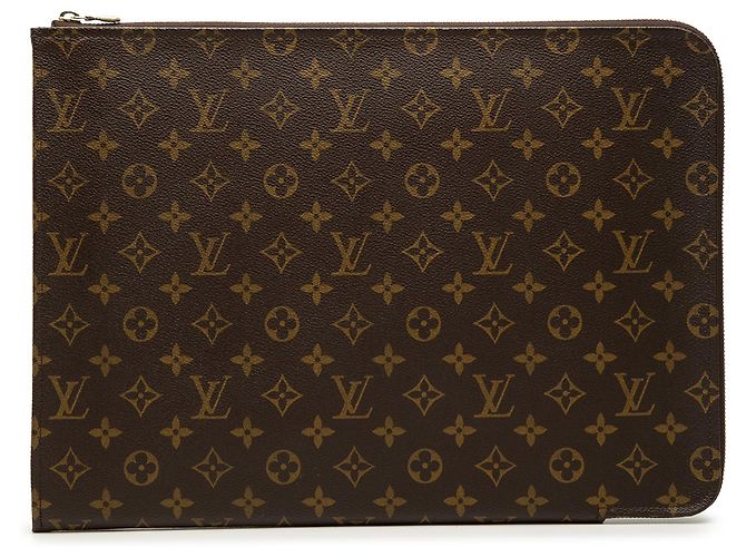 Borsa business Portfolio Poche Documents Monogram Louis Vuitton Marrone