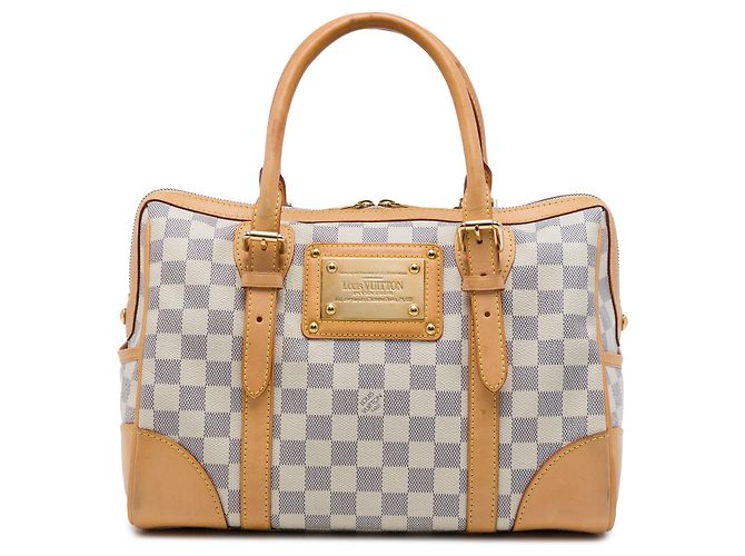 Louis Vuitton Damier Azur Berkeley Handtasche weiß