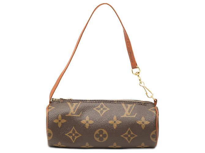 Bolso de mano Louis Vuitton Monogram Papillon Pochette Marrón Castaño