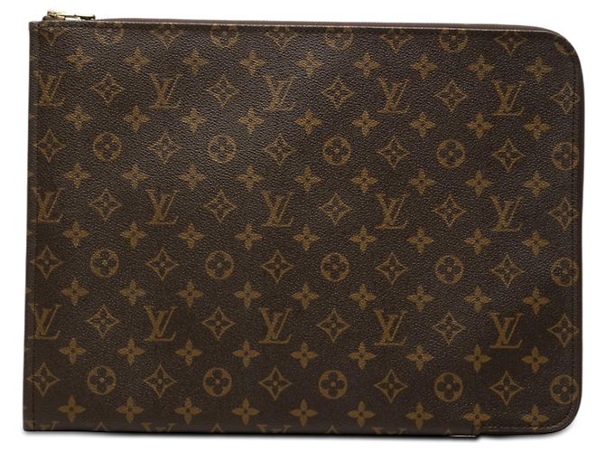 Borsa Business Portfolio Louis Vuitton Monogram Poche Documents Marrone