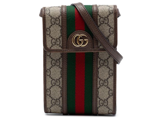 Borsa a tracolla Mini GG Supreme Web Ophidia Gucci Beige