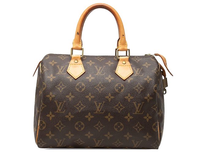 Borsa Boston Louis Vuitton Monogram Speedy 25 Marrone