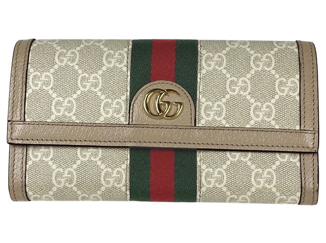 Gucci Ophidia GG Continental Geldbörse Beige