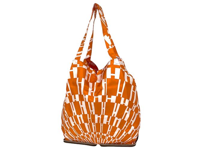 Silk In Hermès Hermes Silky Pop Tote Bag Brown Orange