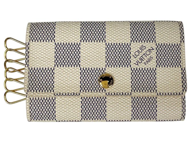 Louis Vuitton Damier Azur Keycase White