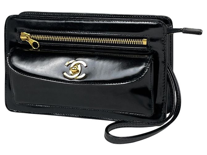 Chanel CHANEL Second Bag Coco Mark Pouch Negro