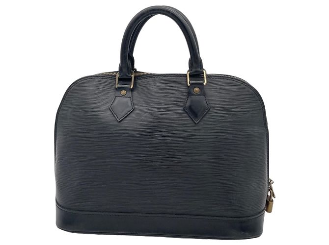 Louis Vuitton Alma PM em couro Epi preto