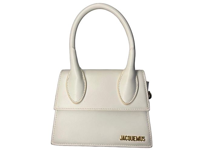 Jacquemus Le Chiquito Bolsa de Couro Branco