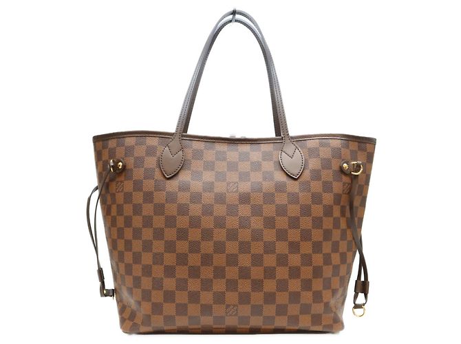 Saco Tote Louis Vuitton Damier Neverfull MM Marrom