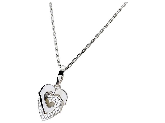 Cartier Double Heart Anhänger Halskette