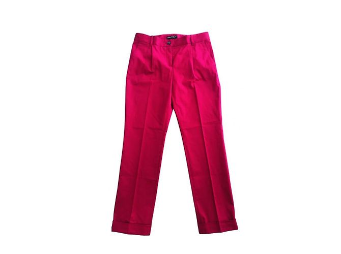 Calças Dolce & Gabbana em mistura de algodão rosa