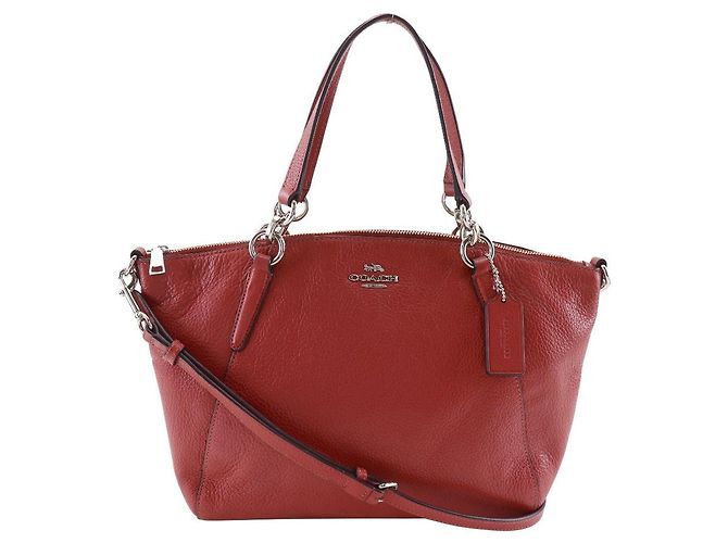 Bolsa de mão 2 vias em couro Coach Kelsey Rosa