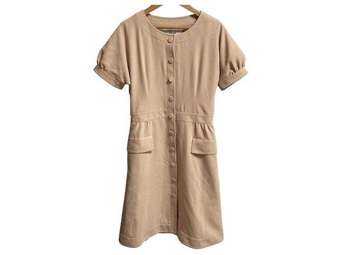 Autre Marque Vestido Rene sin cuello Beige