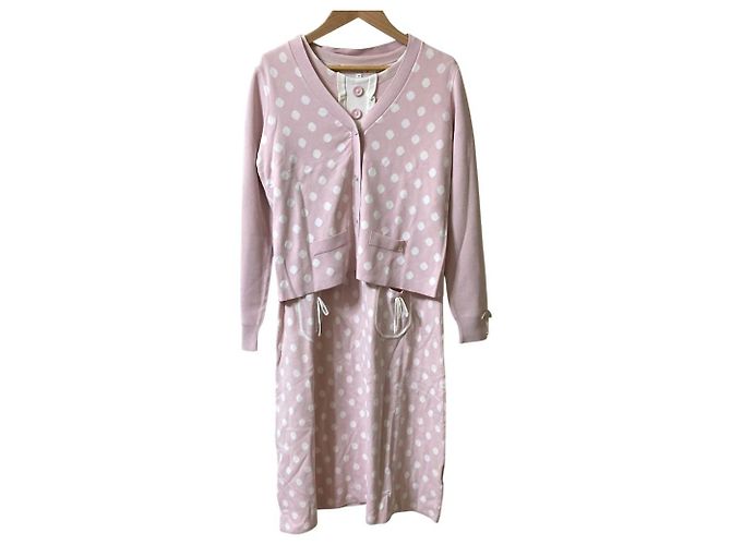 Autre Marque SuperBeauty Dot 2way Kleid-Set Pink