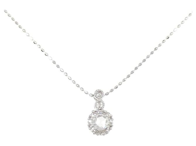 Autre Marque Collar de Diamantes Au750 Plata