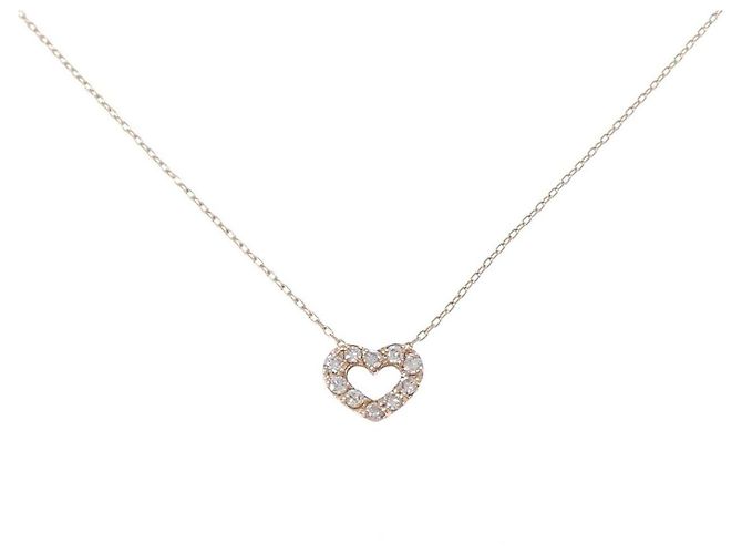Autre Marque Collana in oro rosa K10 e diamanti