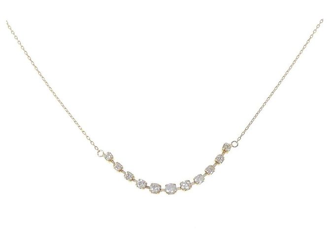 Autre Marque Collar de Diamantes Au750 Dorado