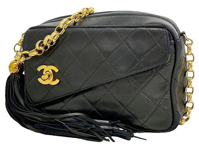 Borsa a tracolla Chanel Matelassé Nero