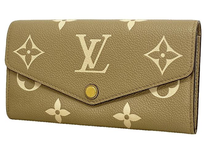 Louis Vuitton Long Wallet Monogram Empreinte Bicolor Grey Cream