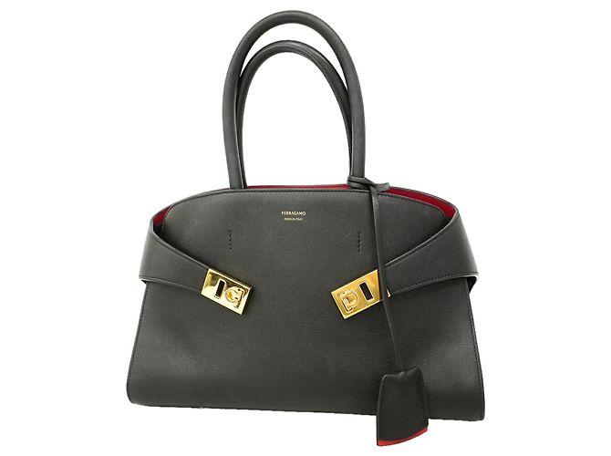 Bolsa de couro Hug Salvatore Ferragamo