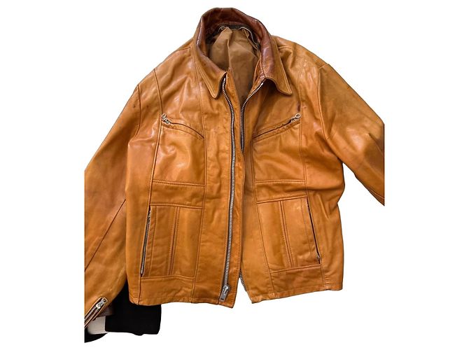 Schott Lederjacke Braun