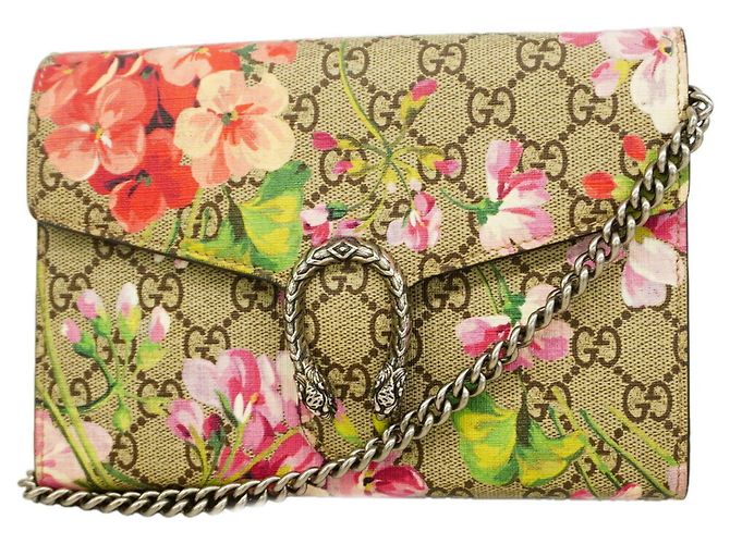 Borsa a tracolla Gucci GG Blooms Dionysus Multicolore Beige