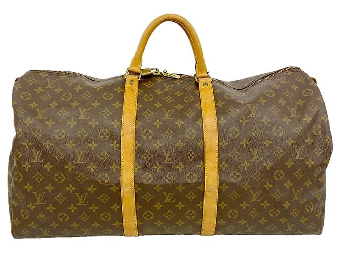Borsa Louis Vuitton Boston Monogram Keepall 60 Marrone