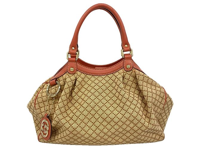 Borsa Tote Gucci Diamante Marrone Rosa
