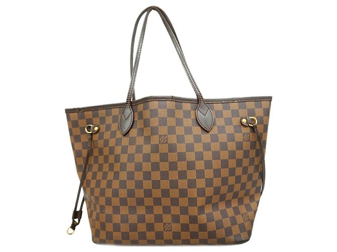 Saco Tote Louis Vuitton Damier Neverfull MM Marrom