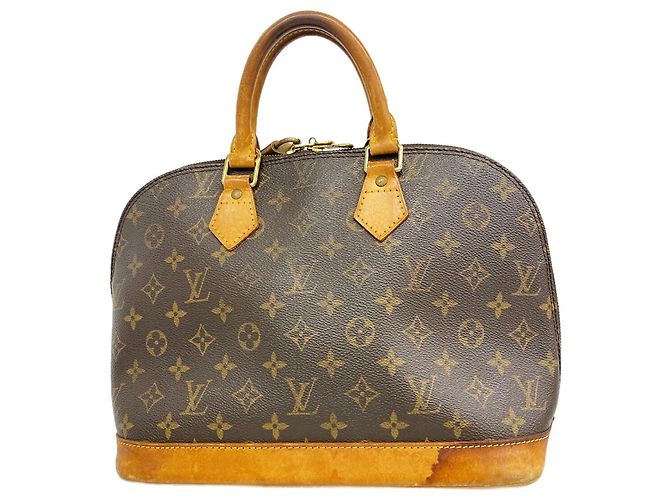 Borsa a mano Louis Vuitton Alma Monogram Marrone