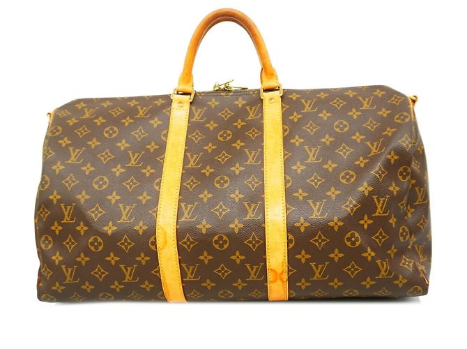 Louis Vuitton Boston Monogram Keepall Bandoulière 50 Marrom