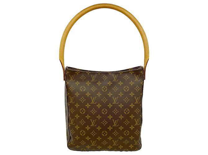 Borsa a tracolla Louis Vuitton Monogram Looping GM Marrone
