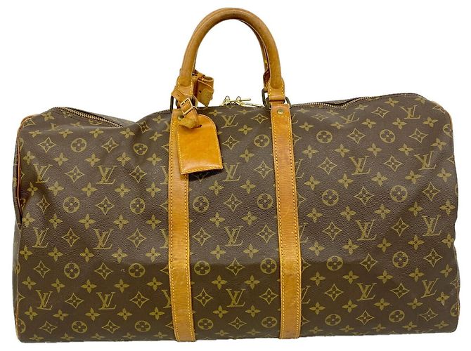 Louis Vuitton Boston Monogram Keepall 55 Marrone
